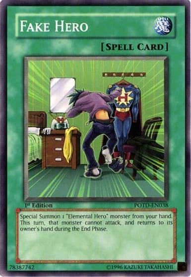 Fake Hero Power of the Duelist Yu-Gi-Oh! card