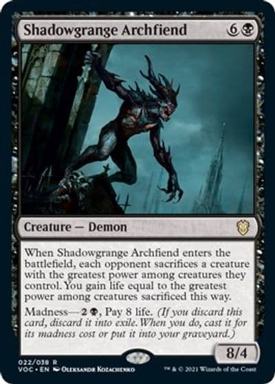 Shadowgrange Archfiend Commander: Innistrad: Crimson Vow Magic card