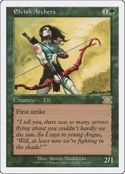Elvish Archers Classic Sixth Edition Magic card