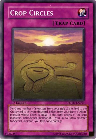 Crop Circles Power of the Duelist Yu-Gi-Oh! card