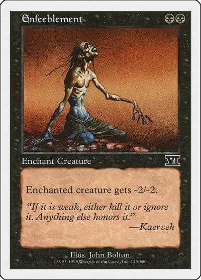 Enfeeblement Classic Sixth Edition Magic card