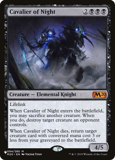 Cavalier of Night The List Reprints Magic card