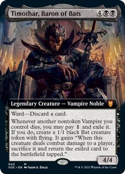 Timothar Baron of Bats Extended Art Commander: Innistrad: Crimson Vow Magic card
