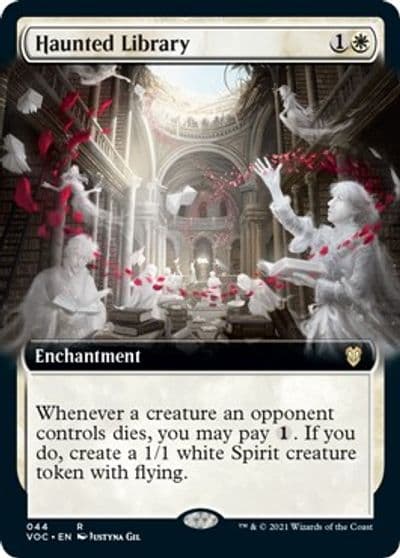 Haunted Library Extended Art Commander: Innistrad: Crimson Vow Magic card