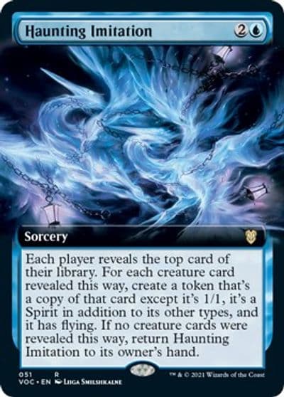 Haunting Imitation Extended Art Commander: Innistrad: Crimson Vow Magic card