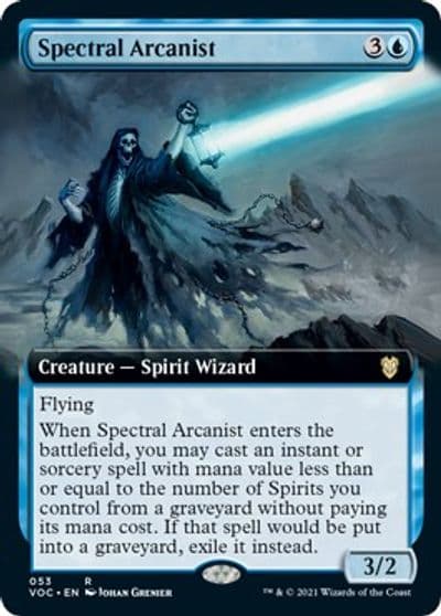 Spectral Arcanist Extended Art Commander: Innistrad: Crimson Vow Magic card