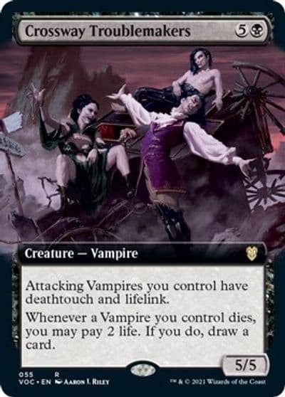 Crossway Troublemakers Extended Art Commander: Innistrad: Crimson Vow Magic card