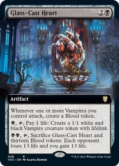 Glass Cast Heart Extended Art Commander: Innistrad: Crimson Vow Magic card