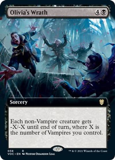 Olivias Wrath Extended Art Commander: Innistrad: Crimson Vow Magic card