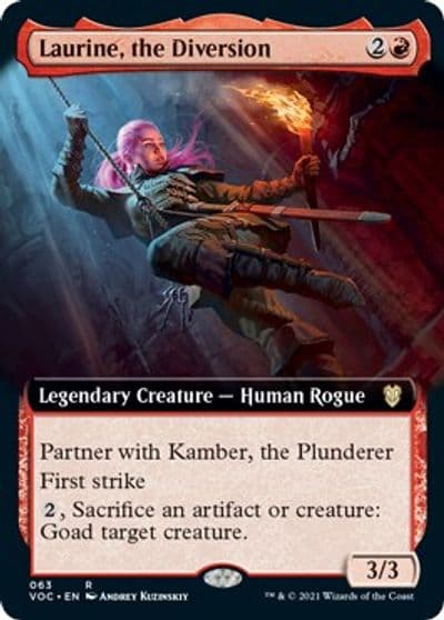 Laurine the Diversion Extended Art Commander: Innistrad: Crimson Vow Magic card