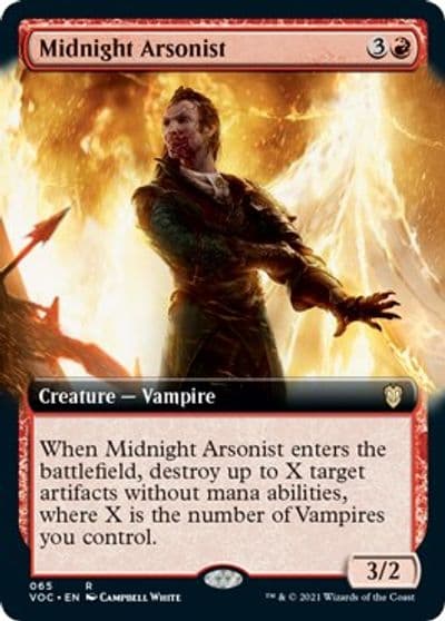 Midnight Arsonist Extended Art Commander: Innistrad: Crimson Vow Magic card