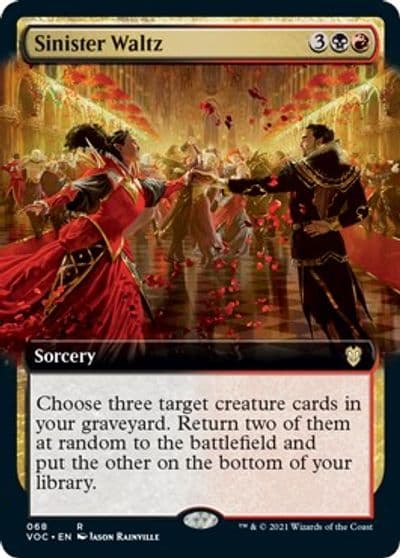 Sinister Waltz Extended Art Commander: Innistrad: Crimson Vow Magic card
