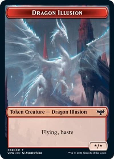 Dragon Illusion Token Innistrad: Crimson Vow Magic card