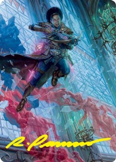 Kaya Geist Hunter Art Card Gold Stamped Signature Art Series: Innistrad: Crimson Vow Magic card
