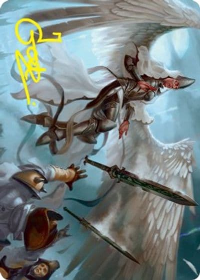 Angelic Quartermaster Art Card Gold Stamped Signature Art Series: Innistrad: Crimson Vow Magic card