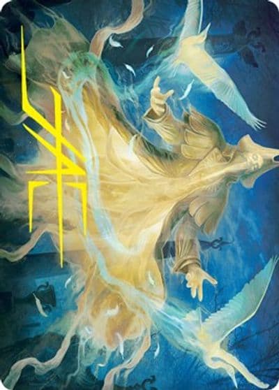 Heron Blessed Geist Art Card Gold Stamped Signature Art Series: Innistrad: Crimson Vow Magic card
