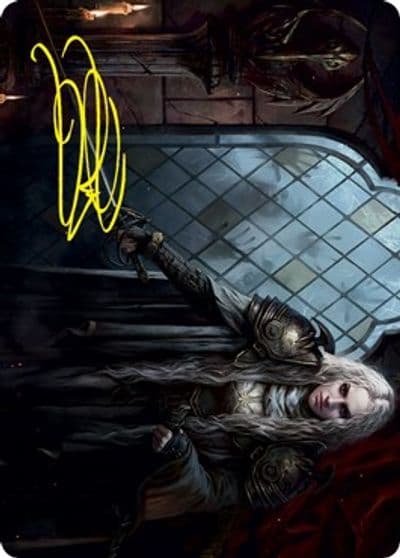 Thalia Guardian of Thraben Art Card Gold Stamped Signature Art Series: Innistrad: Crimson Vow Magic card