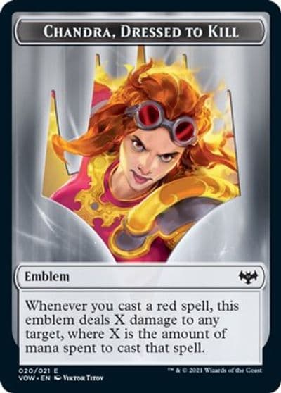 Emblem Chandra Dressed to Kill Innistrad: Crimson Vow Magic card