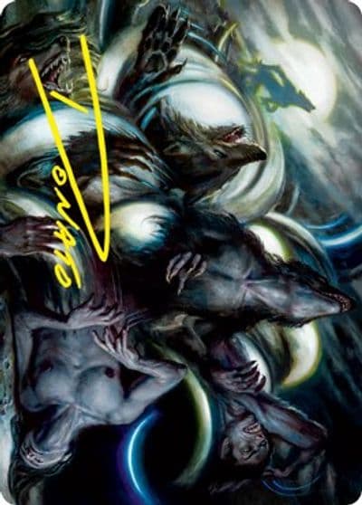Lunar Rejection Art Card Gold Stamped Signature Art Series: Innistrad: Crimson Vow Magic card