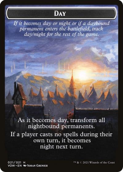 Day Night Double Sided Token Innistrad: Crimson Vow Magic card