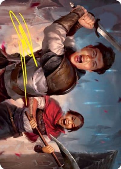 Daybreak Combatants Art Card Gold Stamped Signature Art Series: Innistrad: Crimson Vow Magic card