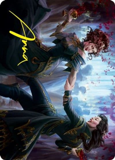 Falkenrath Celebrants 43 81 Art Card Gold Stamped Signature Art Series: Innistrad: Crimson Vow Magic card