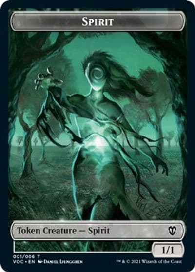 Spirit 001 Spirit 002 Double sided Token Commander: Innistrad: Crimson Vow Magic card