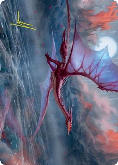 Manaform Hellkite Art Card Gold Stamped Signature Art Series: Innistrad: Crimson Vow Magic card