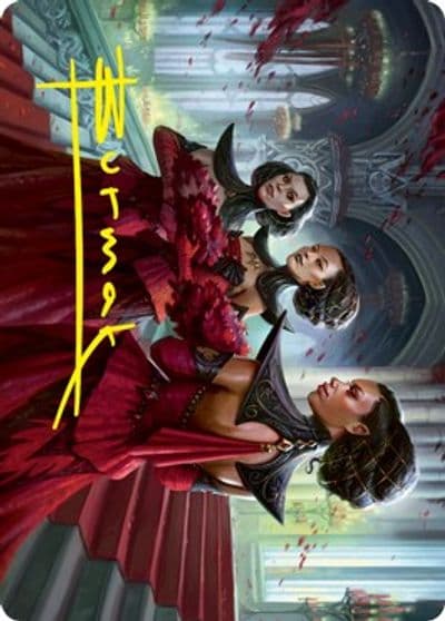 Olivias Attendants Art Card Gold Stamped Signature Art Series: Innistrad: Crimson Vow Magic card