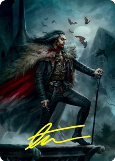Dracula Blood Immortal Art Card Gold Stamped Signature Art Series: Innistrad: Crimson Vow Magic card
