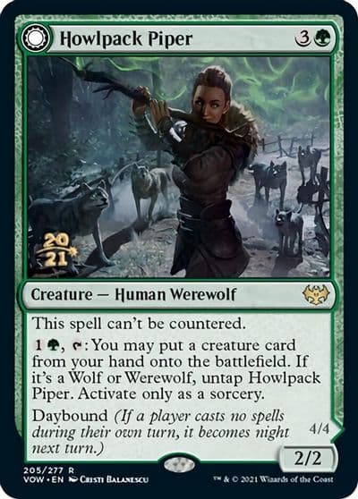 Howlpack Piper Prerelease Cards Magic card
