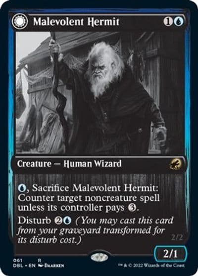 Malevolent Hermit Innistrad: Double Feature Magic card