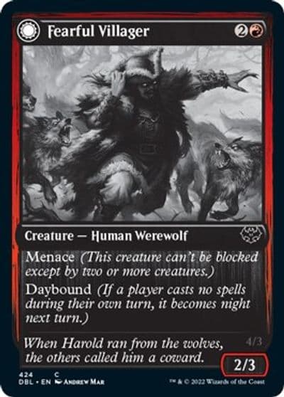 Fearful Villager Innistrad: Double Feature Magic card