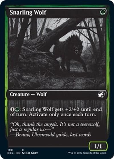 Snarling Wolf 199 Innistrad: Double Feature Magic card