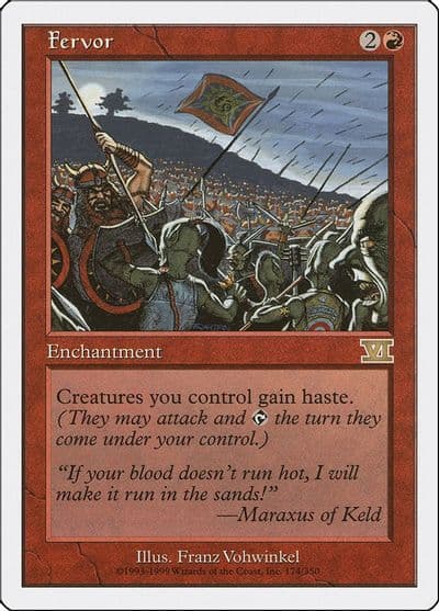Fervor Classic Sixth Edition Magic card