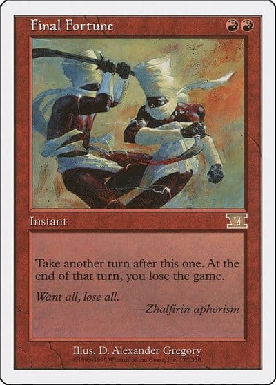 Final Fortune Classic Sixth Edition Magic card