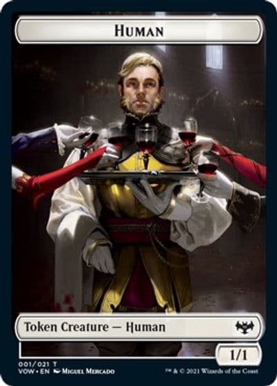 Human 001 Spirit 002 Double Sided Token Innistrad: Crimson Vow Magic card