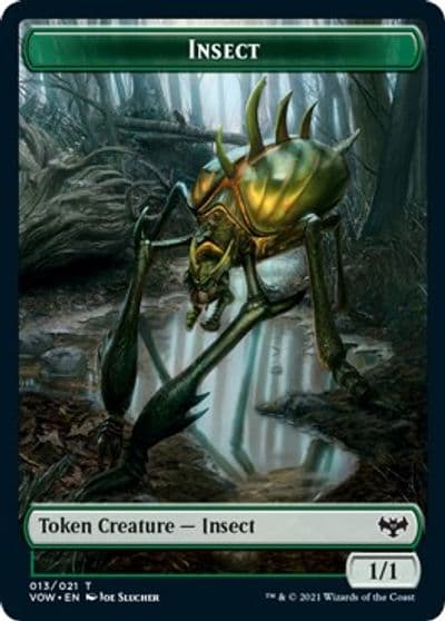 Insect Slug Double Sided Token Innistrad: Crimson Vow Magic card