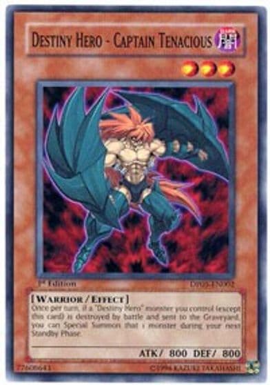 Destiny Hero Captain Tenacious Duelist Pack 5: Aster Phoenix Yu-Gi-Oh! card