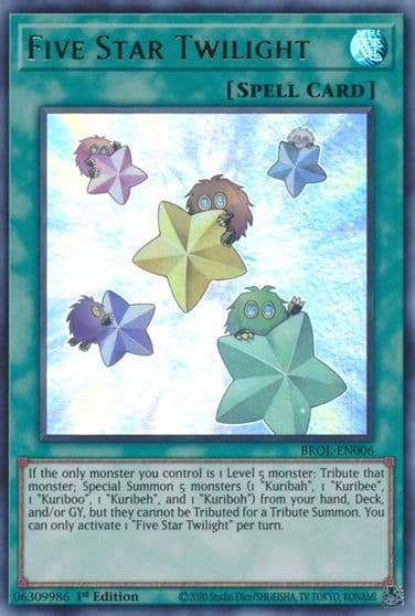 Five Star Twilight Brothers of Legend Yu-Gi-Oh! card