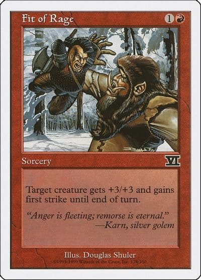 Fit of Rage Classic Sixth Edition Magic card