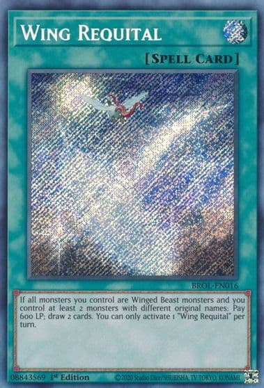 Wing Requital Brothers of Legend Yu-Gi-Oh! card