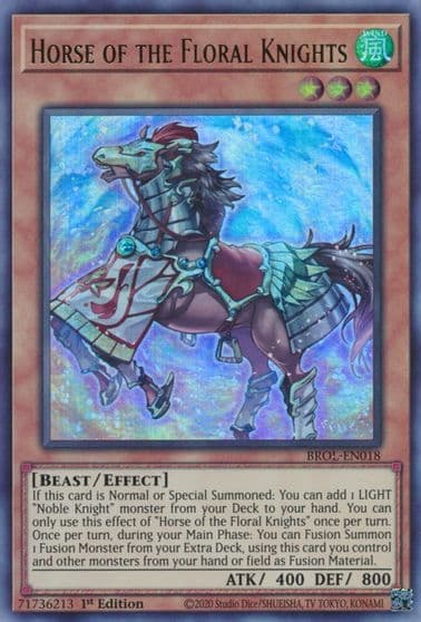 Horse of the Floral Knights Brothers of Legend Yu-Gi-Oh! card