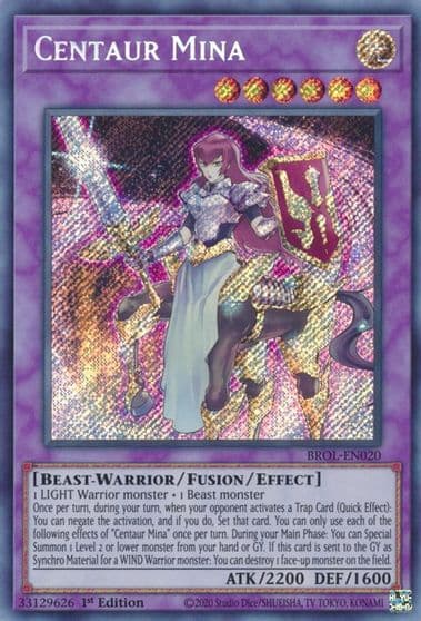 Centaur Mina Brothers of Legend Yu-Gi-Oh! card