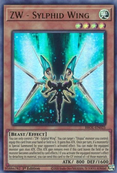 ZW Sylphid Wing Brothers of Legend Yu-Gi-Oh! card