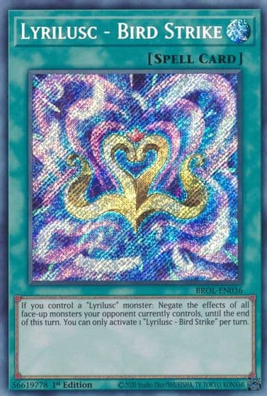 Lyrilusc Bird Strike Brothers of Legend Yu-Gi-Oh! card