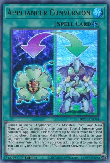 Appliancer Conversion Brothers of Legend Yu-Gi-Oh! card