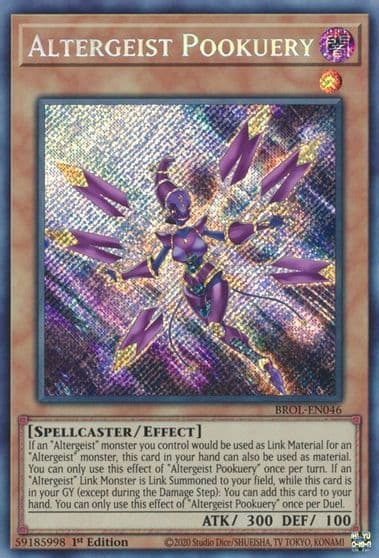 Altergeist Pookuery Brothers of Legend Yu-Gi-Oh! card