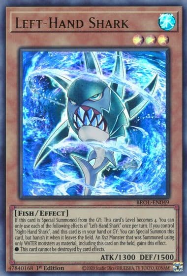 Left Hand Shark Brothers of Legend Yu-Gi-Oh! card