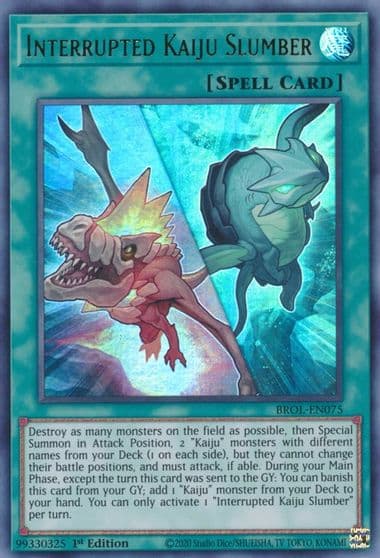 Interrupted Kaiju Slumber Brothers of Legend Yu-Gi-Oh! card